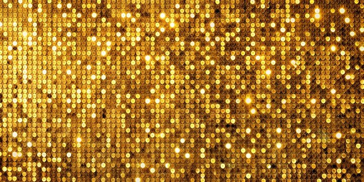 Shimmering gold sequins background, ideal for glamorous events and celebrations, luxury gold shiny sequins backdrop for elegant occasions