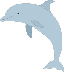 A vector art of a dolphin.