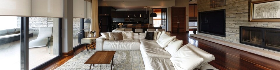 Stunning modern home with an inviting and stylish interior design.