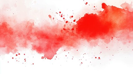 Fototapeta premium Vibrant red watercolor blends form a lively backdrop, perfect for modern art and whimsical cartoon designs.