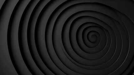 Obraz premium Experience stunning spiral designs in flat illustrations, showcasing beauty and texture against a bold black background.