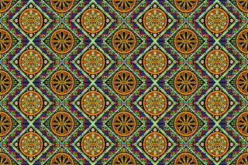 Mosaic Arabic ornament ancient seamless pattern