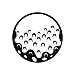 golf ball icon, vector icon, on white background