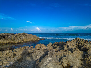 Rocky Beach Sunset at Playa Gaviota, Cancun © mardoz