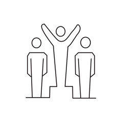 icon vector. icon set of winner person in vector design.