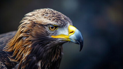 Obraz premium close up detailed dynamic portrait of a beautiful eagle