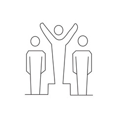 illustration of a man and person. icon set of winner person in vector design.