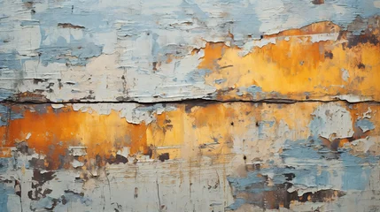 Abstract texture of peeling paint on old wood © somporn