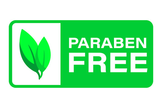 eco friendly sign, Vibrant green labels featuring Paraben Free with a leaf symbol. PNG BACKGROUND