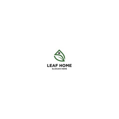 home leaf vector logo design modern inspiration