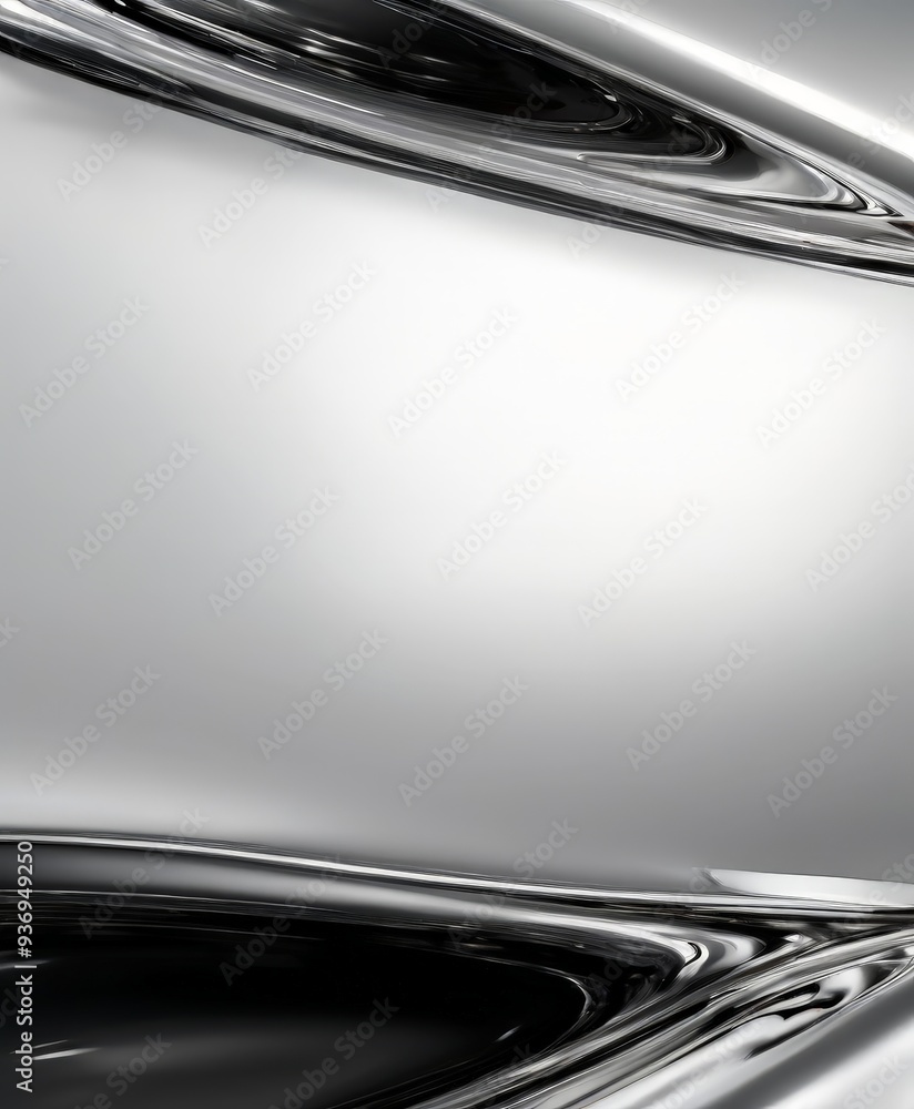 Poster black and white abstract background with curved curve