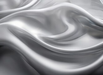 Obraz premium white silk fabric with smooth, flowing pattern