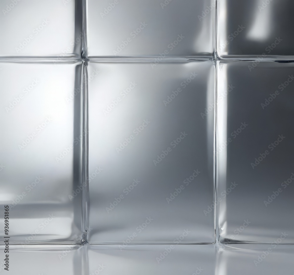 Poster glass block with reflection on it