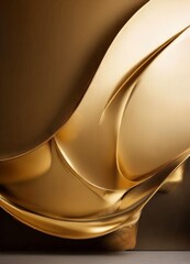 gold sculpture with black background