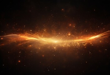 dark space with bright orange light