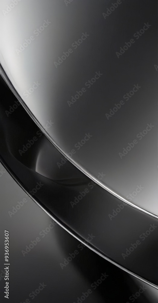 Poster black and white abstract background with curved curve