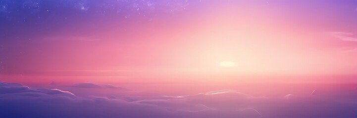 sunset with clouds and bright light