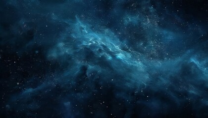 Fototapeta premium dark blue nebula space background with stars