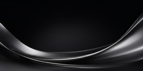 black abstract background with smooth lines