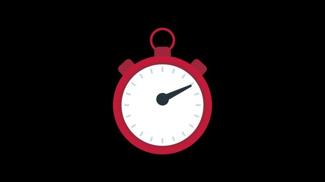 motion stopwatch timer countdown abstract animation, time running out deadline warning concept