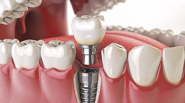 tooth implant artificial teeth fixing