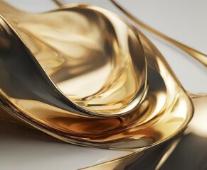close up gold and black abstract sculpture