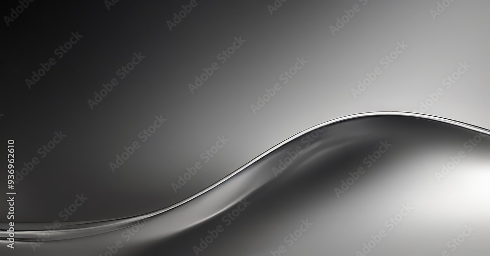 Poster black and white abstract background with curved curve