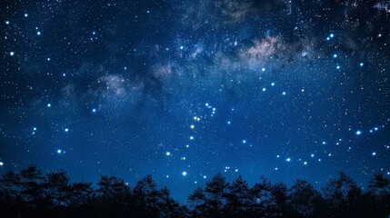 Stars illuminate the night sky, forming constellations that have guided explorers for centuries.