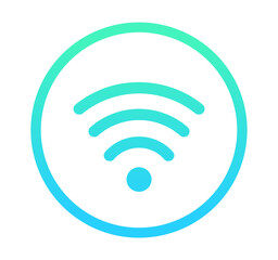 緑色のグラデーション｜Wi-Fiマーク