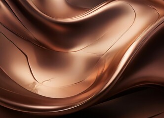 chocolate background with flowing liquid