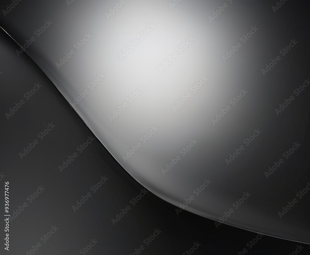 Poster black and white abstract background with curved curve