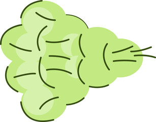 Fart green air poison comic effect