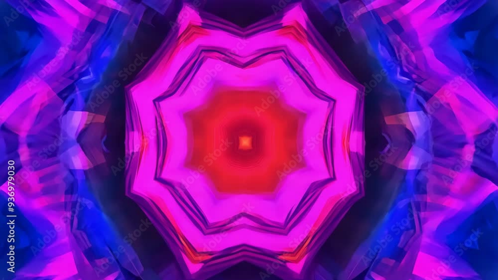 Poster a kaleidoscope of colorful patterns swirling in mesmerizing shapes during nighttime