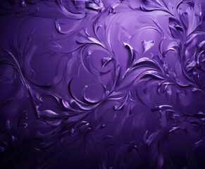 purple abstract background with swirls and leaves