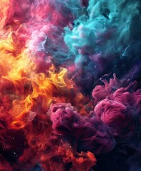 Naklejka premium colorful smoke wallpapers