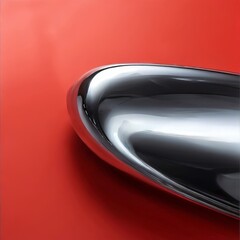 the door handle red car