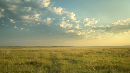 Obraz premium The vast expanse of prairies showcases the openness and freedom of nature.