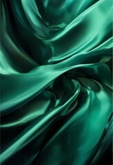 green silk fabric with black background