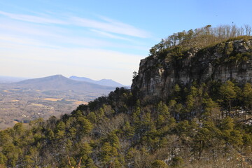 Pilot Mountain in the Blue Ridge Mountains