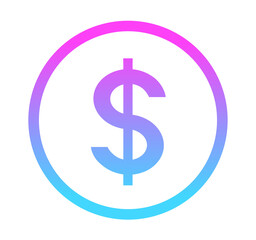 ネオンカラーのグラデーション｜ドルマーク