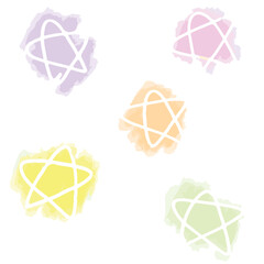 Group of beautiful colorful stars