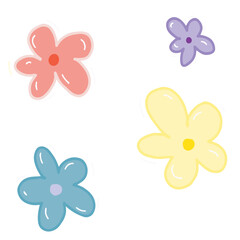 The colorful flowers are very cute and bright.