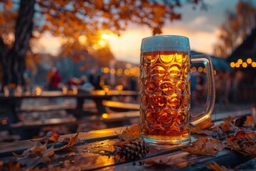 Festive tradition: Oktoberfest, highlighting the rich heritage of bavaria through vibrant parades, authentic german food, joyful clinking of steins, marking a time of merriment and cultural pride