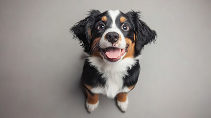 Border Collie Australian Shepherd Dog Pet Puppy Smiling Cute Portrait