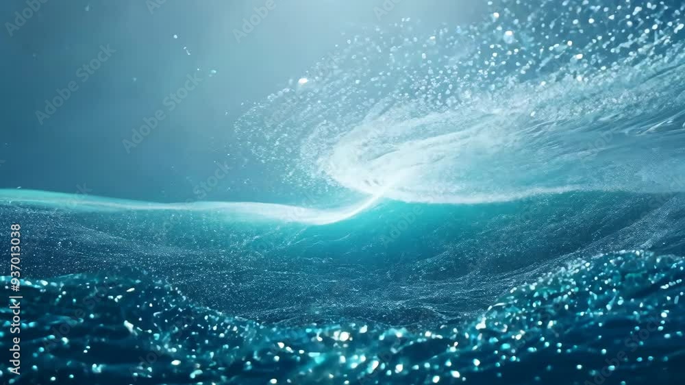 Aufkleber captivating view of the enchanted wave rolling gently in a serene ocean setting at sunset