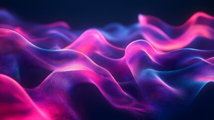 Fototapeta premium 89. 3D abstract curves in neon colors forming a fluid, dynamic wave design