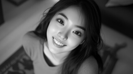 Positive Vibes: A Smiling Female Capture