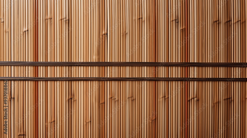 Poster a close-up view of a textured wooden wall with vertical lines and two horizontal black stripes runni