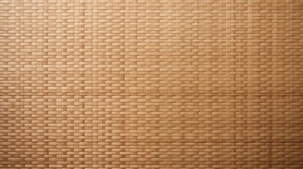 A close-up view of a woven bamboo mat with a natural beige color, showcasing the intricate patterns...