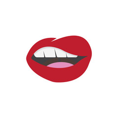 Vector illustration of sexy woman lips with different emotions.